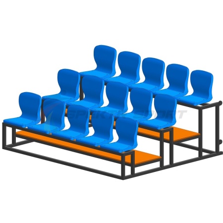 Купить Трибуна мобильная 3 ряда сиденья пластиковые на 15 мест в Белове 